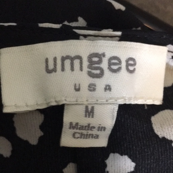 UMGEE Cross-Over Front w/Snap Dolmen Sleeve w/Feminine Ruffle HiLo Hem Oversized - Picture 15 of 16